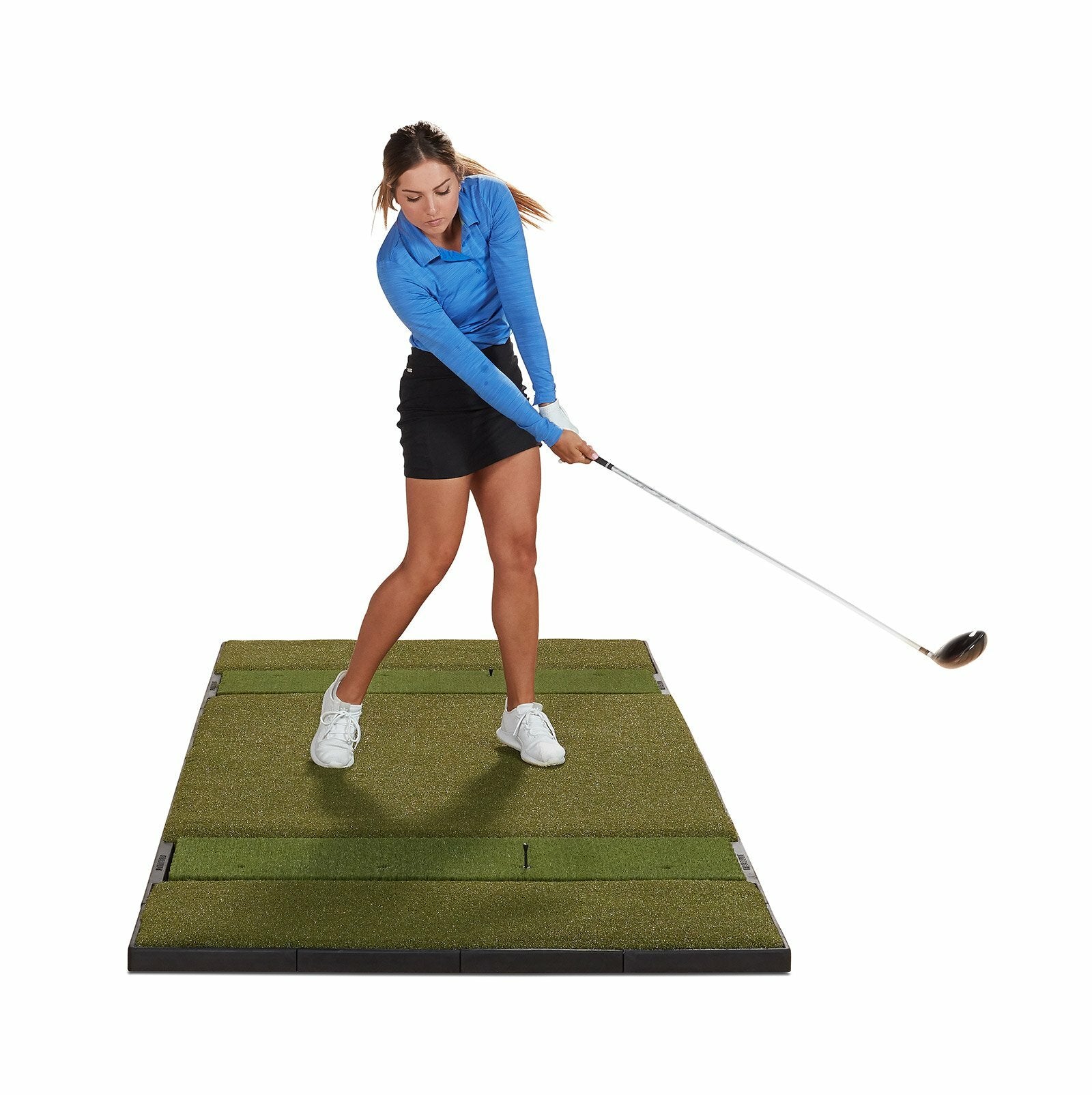 FIBERBUILT GRASS SERIES STUDIO GOLF MAT - DOUBLE HITTING - 10'X4'