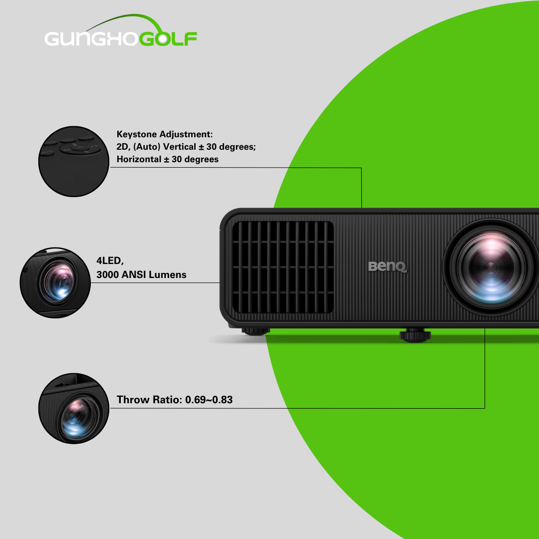 BENQ AH30ST 3000lm Short Throw 1080P LED Golf Projector