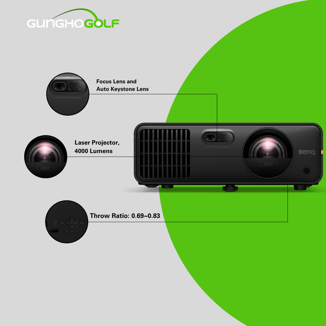 AH700ST 4000-Lumen Short Throw 1080P Laser Golf Simulator Projector