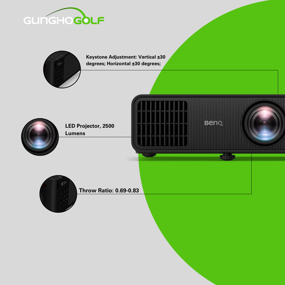 BenQ LH600ST Short Throw Full HD LED Golf Simulator Projector with High Installation Flexibility