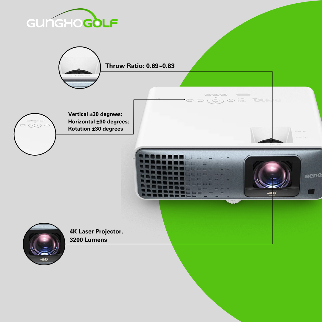 BenQ TK710STi 4K Laser Short Throw Golf Simulator Projector