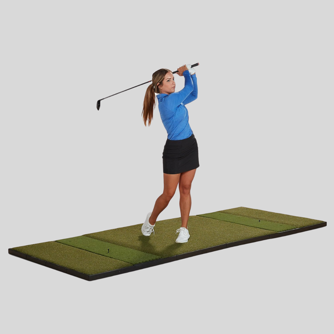 FIBERBUILT GRASS SERIES STUDIO GOLF MAT - DOUBLE HITTING - 10'X4'