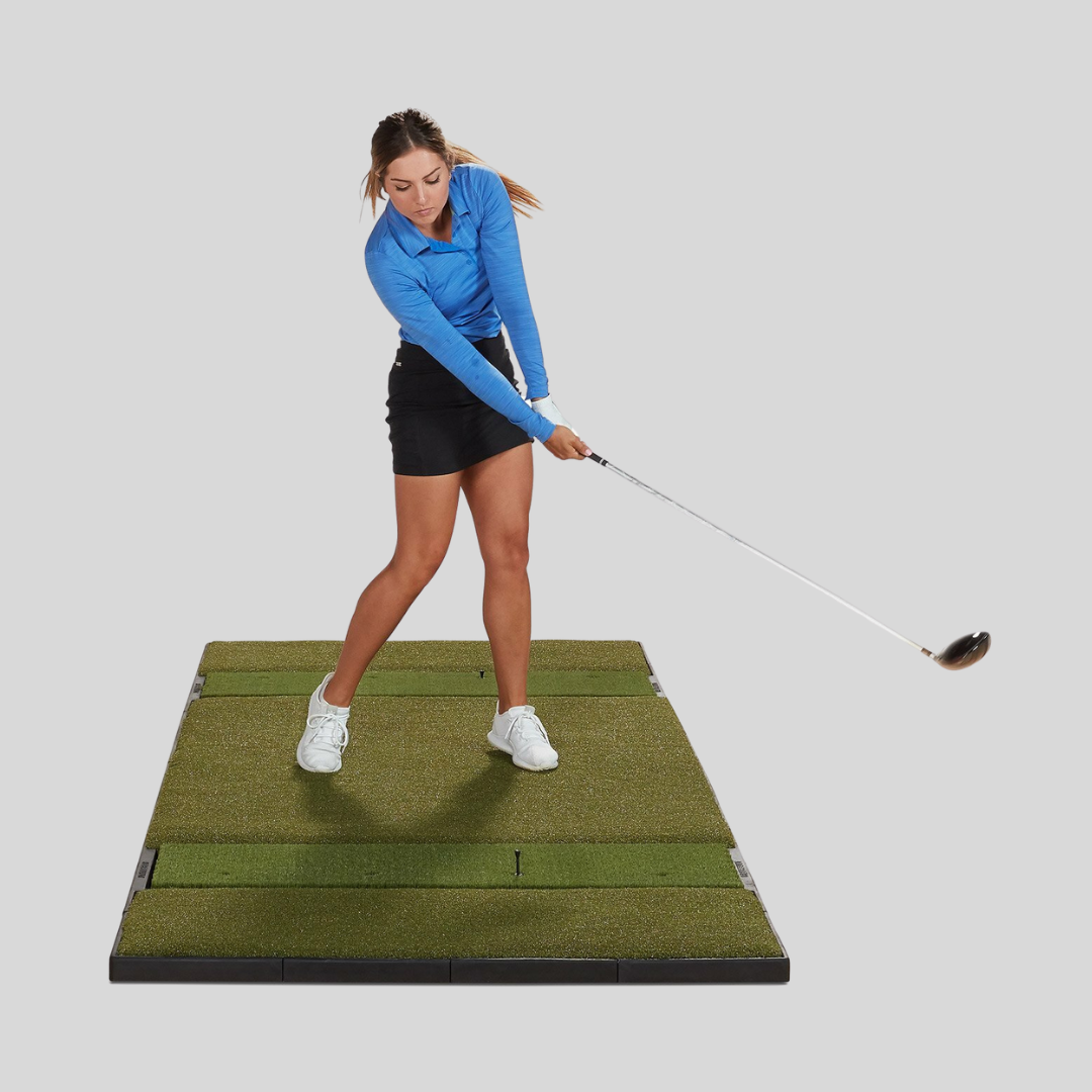 FIBERBUILT GRASS SERIES STUDIO GOLF MAT - DOUBLE HITTING - 10'X4'