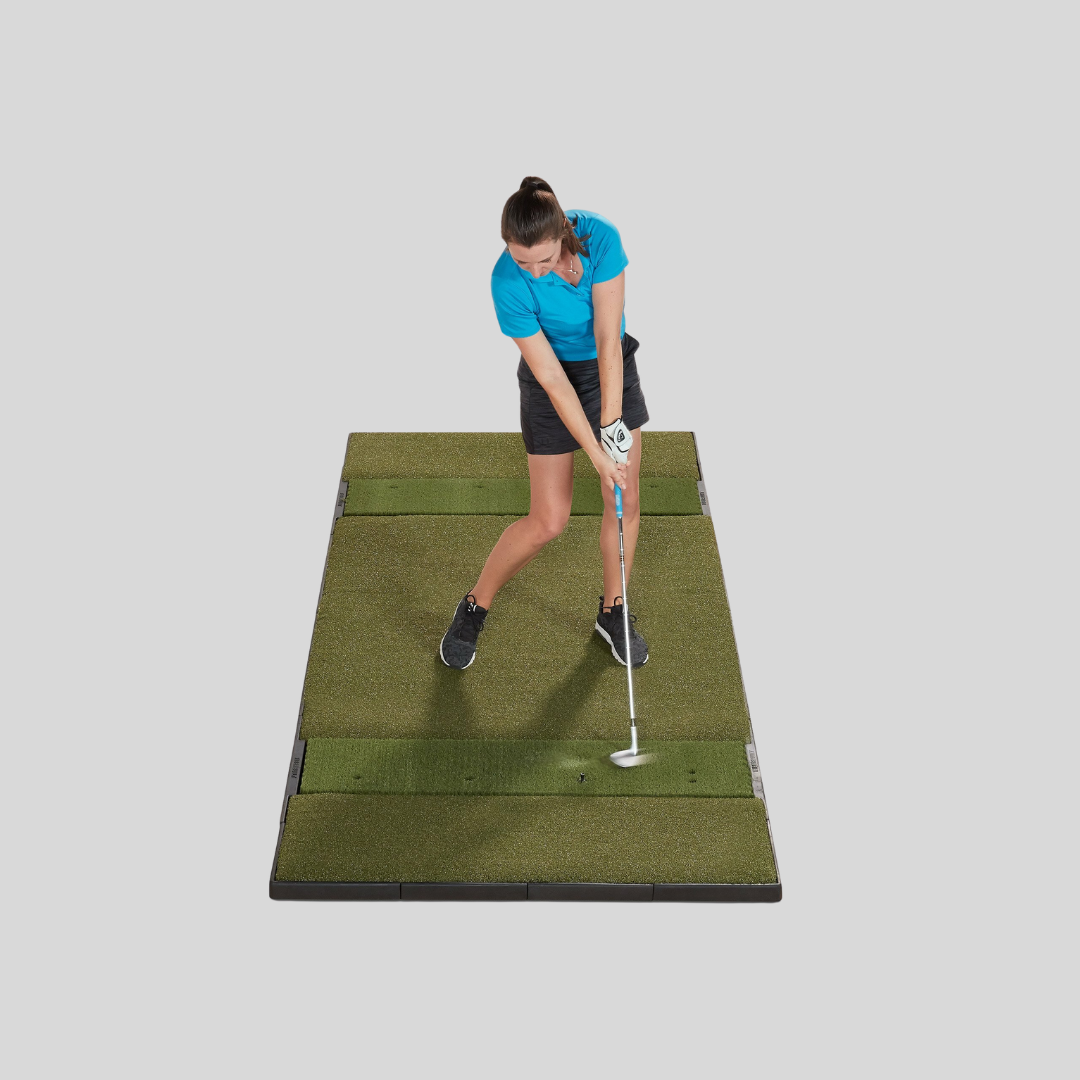 FIBERBUILT GRASS SERIES STUDIO GOLF MAT - DOUBLE HITTING - 10'X4'