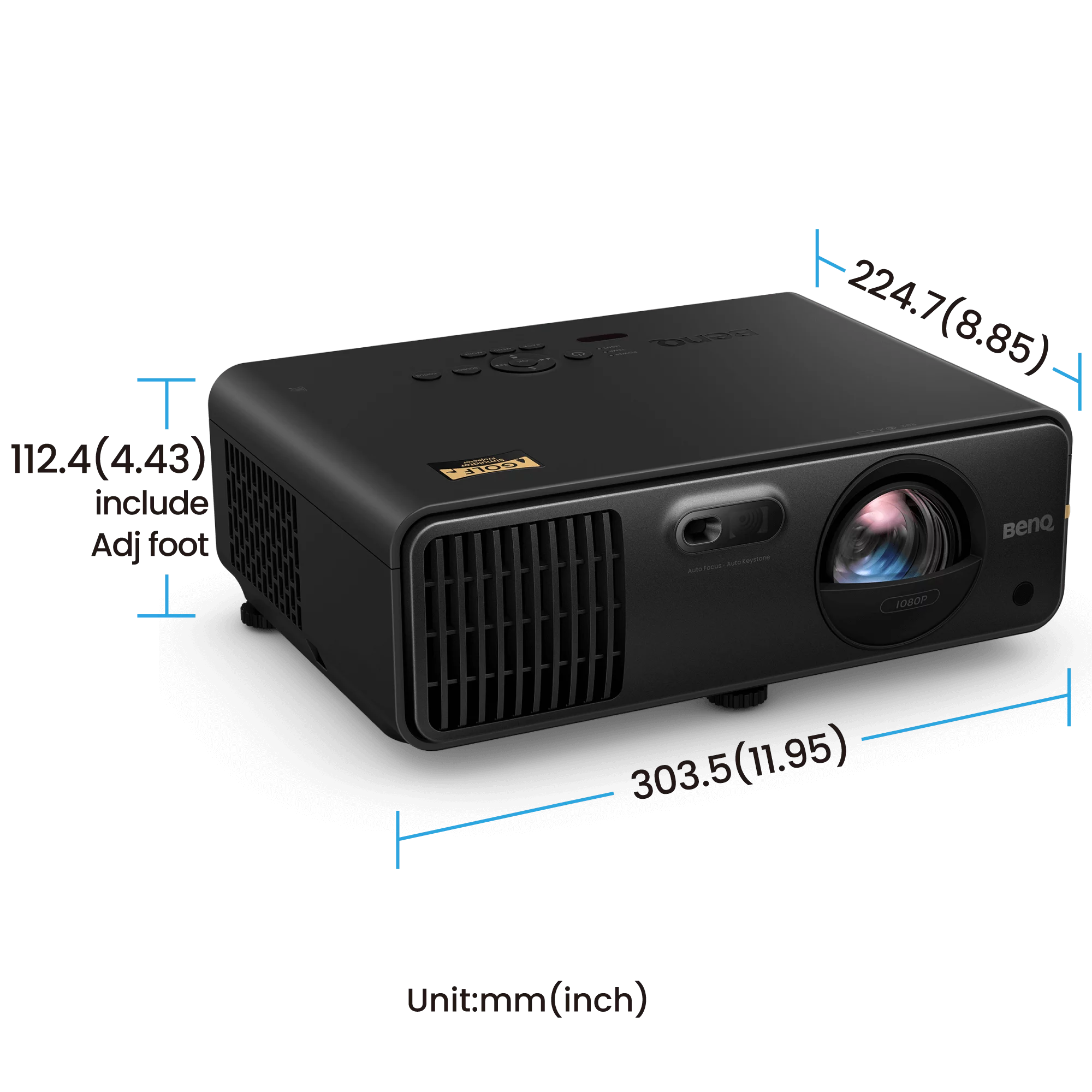 AH700ST 4000-Lumen Short Throw 1080P Laser Golf Simulator Projector